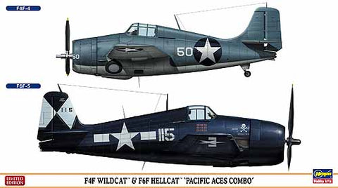 Hasegawa 1/72 Grumman F4F Wildcat/F6F Hellcat "Pacific Aces" Combo