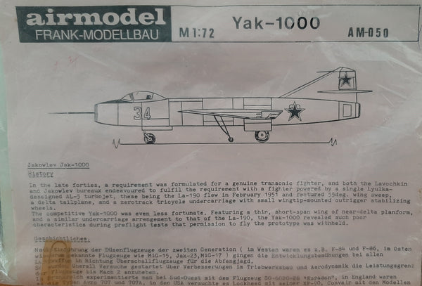 Airmodel 1/72 Yak-1000