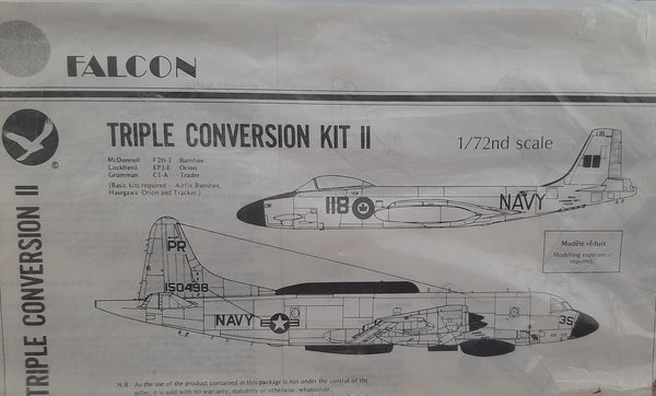 Falcon 1/72 Triple Conversion  II - Banshee/EP-3E Orion/C-1A Trader