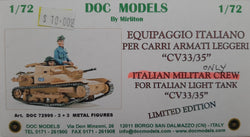 DOC Model 1/72 Italian Tank Crew Figures