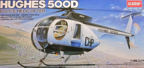 Academy 1/48 Curtiss Hughes 500D Police Helicopter