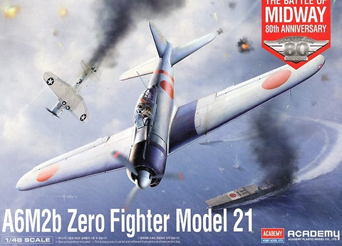 Academy 1/48 Mitsubishi A6M2b Zero Fighter Model 21 "Midway"