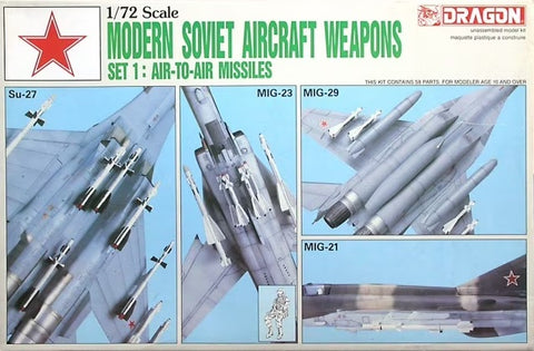 Dragon 1/72 Modern Soviet Aircraft Weapons : Set 1 Air To Air