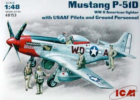 ICM 1/48 NA P-51D Mustang + USAAF Pilots &Ground Crew