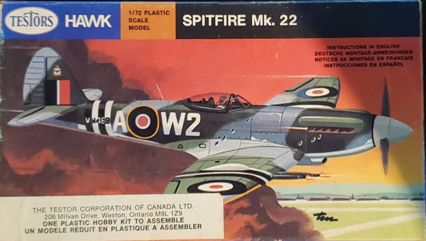 Testors/Hawk 1/72 Spitfire Mk.22