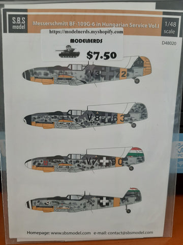 SBS 1/48 Bf-109G-6 In Hungarian Service Vol.1