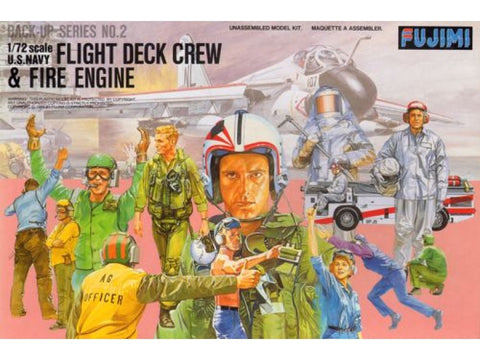 Fujimi 1/72 US Navy Deck Crew and Fire Engine Set [1]